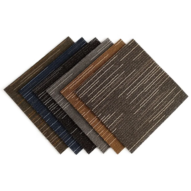 High quality fireproof PVC backing commercial pvc flooring hotel gray office carpet tiles 50X50