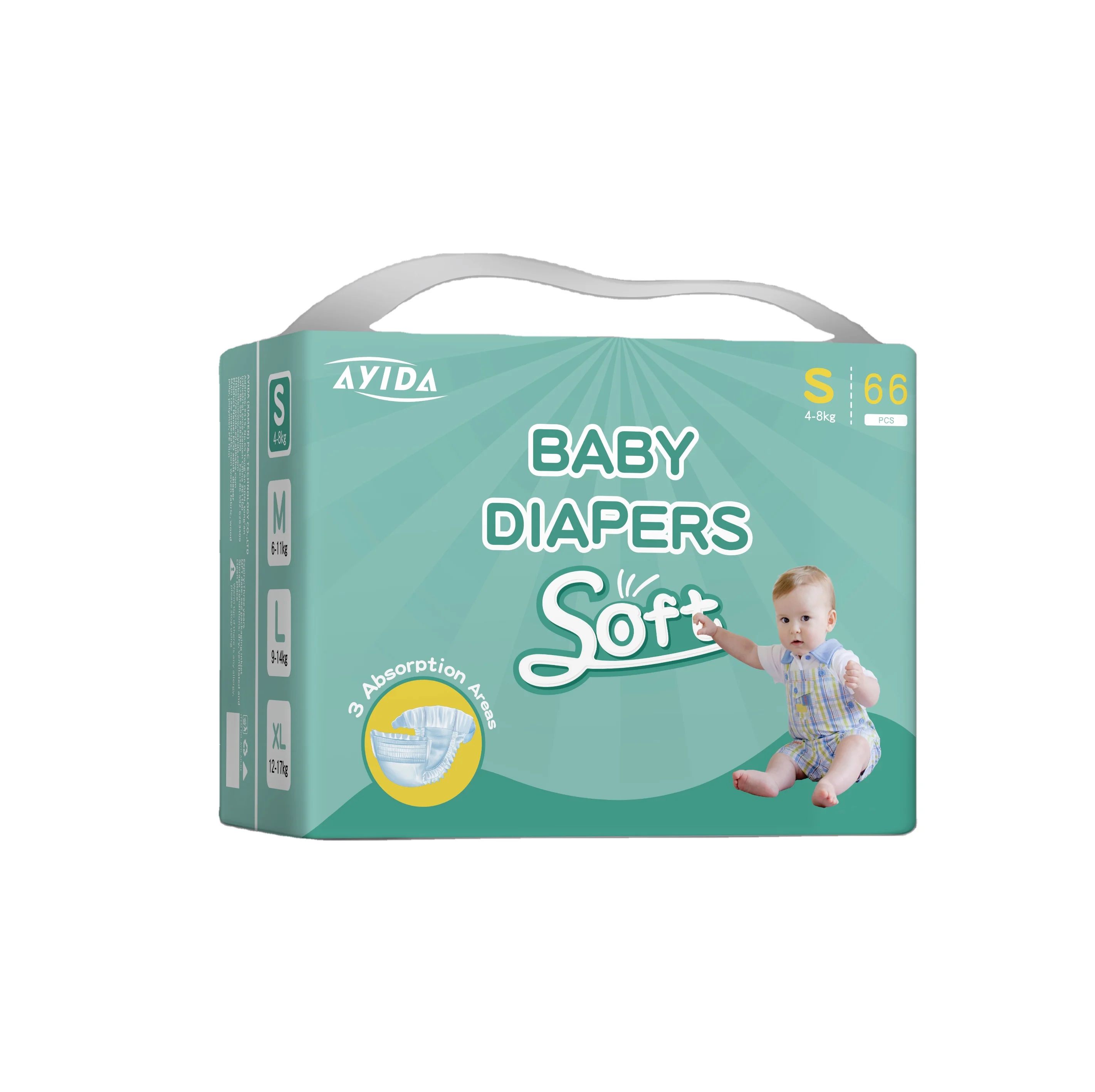 Factory wholesale diaper pants baby high quality disposable nappies for baby