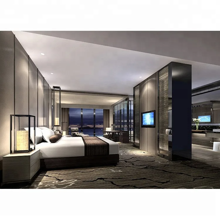 High Quality Custom Made Luxury Wooden China Royal Hotel Bedroom Furniture Set