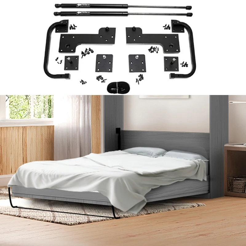Available Cabinet Vertical Steel Combined Basic Spring Wall Queen Frame Mechanism With Shelf DIY Murphy Bed Hardware Kit