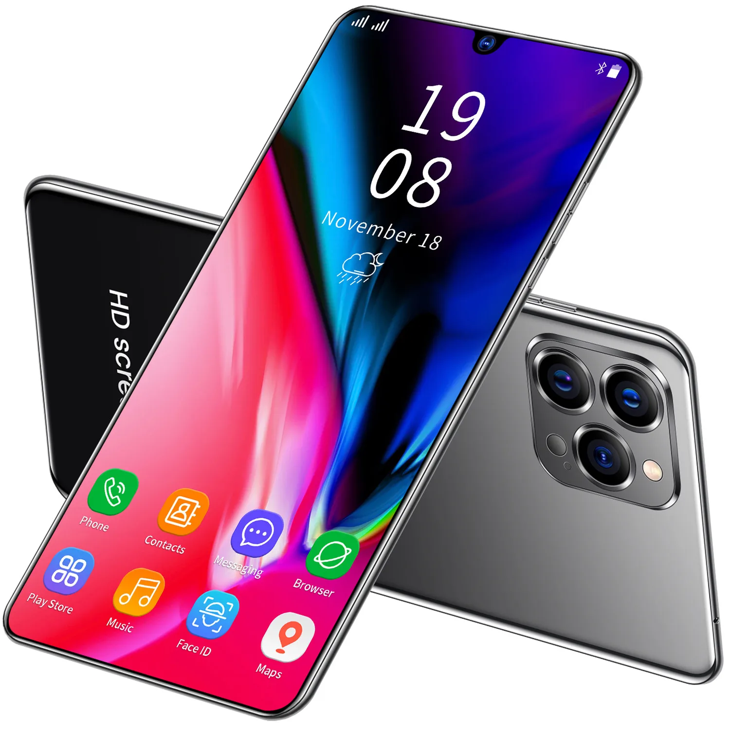 Ip12 pro Разблокировать 6 5-дюймовый 5g мобильный телефон с функцией 12 + 512 ГБ MTK6799 Android смартфон 48-24mp 5200 мА/ч Два карты Face