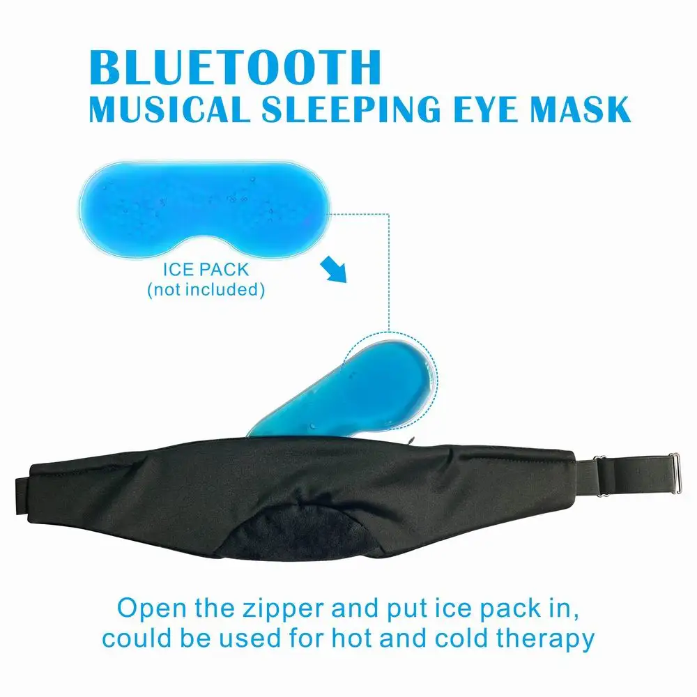 Comfortable Wireless Sleeping Headphone Stereo Music Earphone Bluetooth Headset Eye Mask