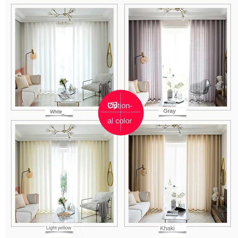 Basic Rod Pocket Sheer Voile Window Curtain Panels Assorted Colors Sheer