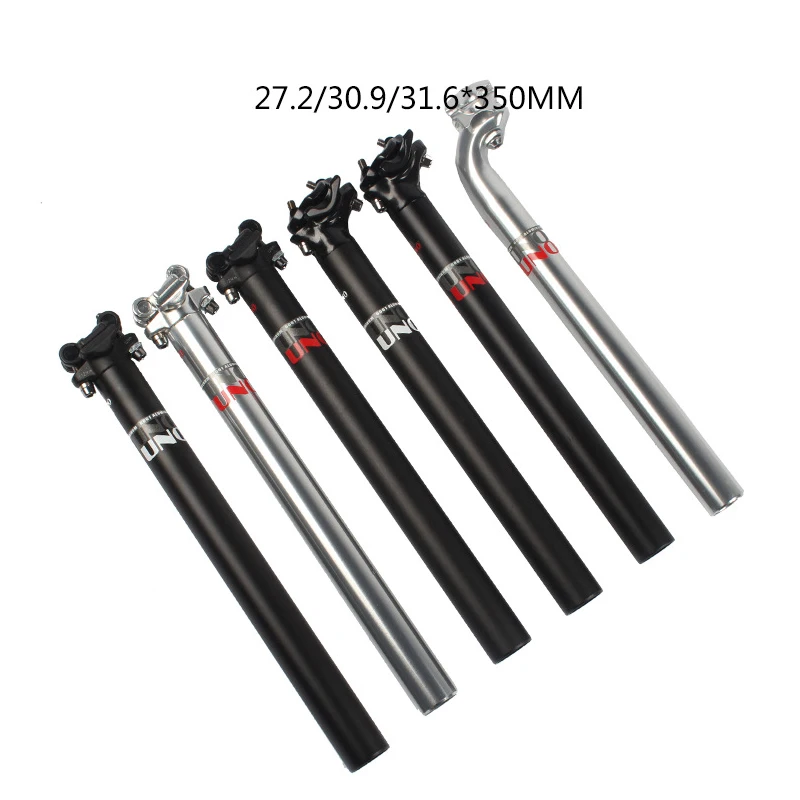 Mountain MTB Bike Seatpost UltraLight Aluminum Alloy Bike Rear Seat Tube 27.2/ 30.9/31.6mm * 350mm Bicycle Parts black white