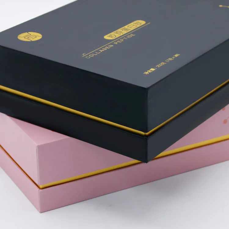 Custom empty square paper box Packaging Lid and Base box Rigid Cardboard food Heaven and Earth Cover Paper gift Box