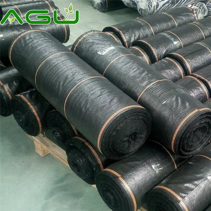 black agricultural mulch film Agrotextile woven weed control mat black plastic ground cover