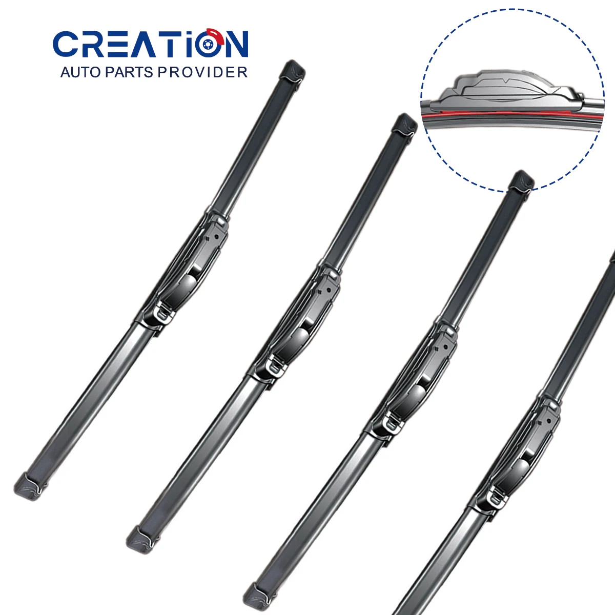 CREATION OEM ODM Universal Wiper Blade,Factory Provide Glass Wiper,Auto Accessories Windshield Wiper Brush with Multi16 Adapters