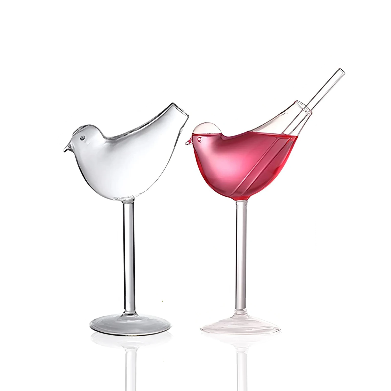 Drinking Bird Shaped glasses Wine Glass 5oz/150ml Unique creative bird cocktail glasses