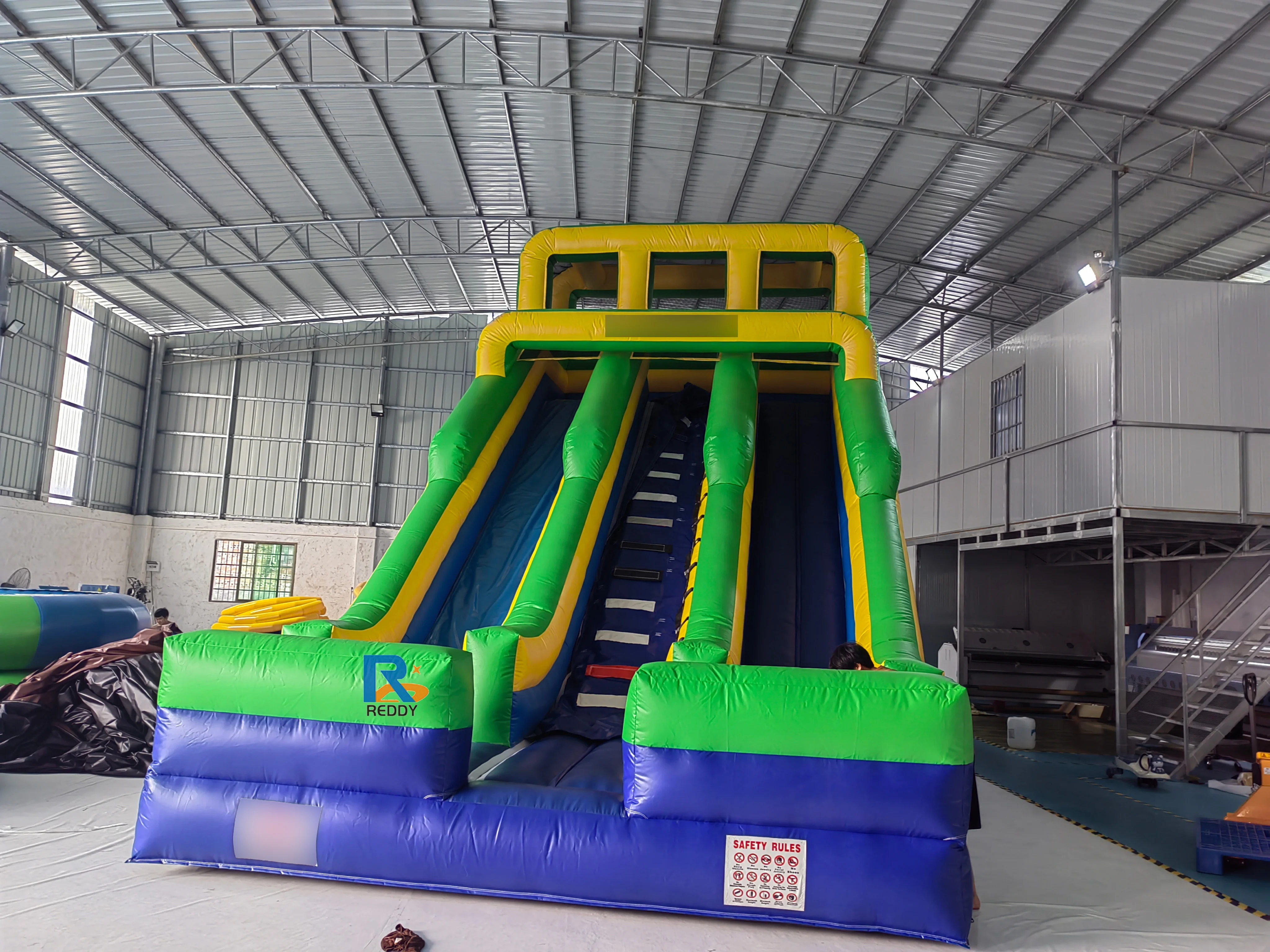 outdoor and indoor inflatable castle bouncy with double slide inflatable dry slide for kids and adult used