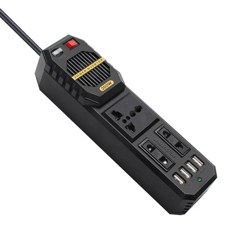 Автомобильный Инвертор 150 Вт, 12 В, 220 В с четырьмя usb-портами