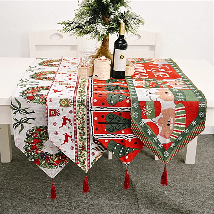 Perfect Quality 180*35cm Printed Christmas Home Decoration Table Runner