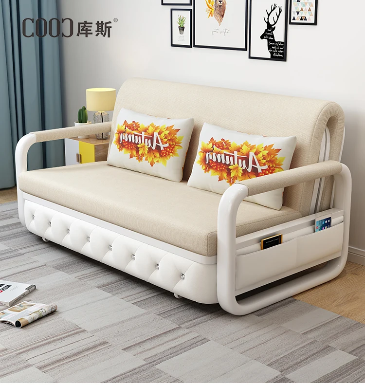 New Arrival divano u bed sofa  Recommend modernism Foldable Small apartment pocket  fancy fabric modern sofas cama