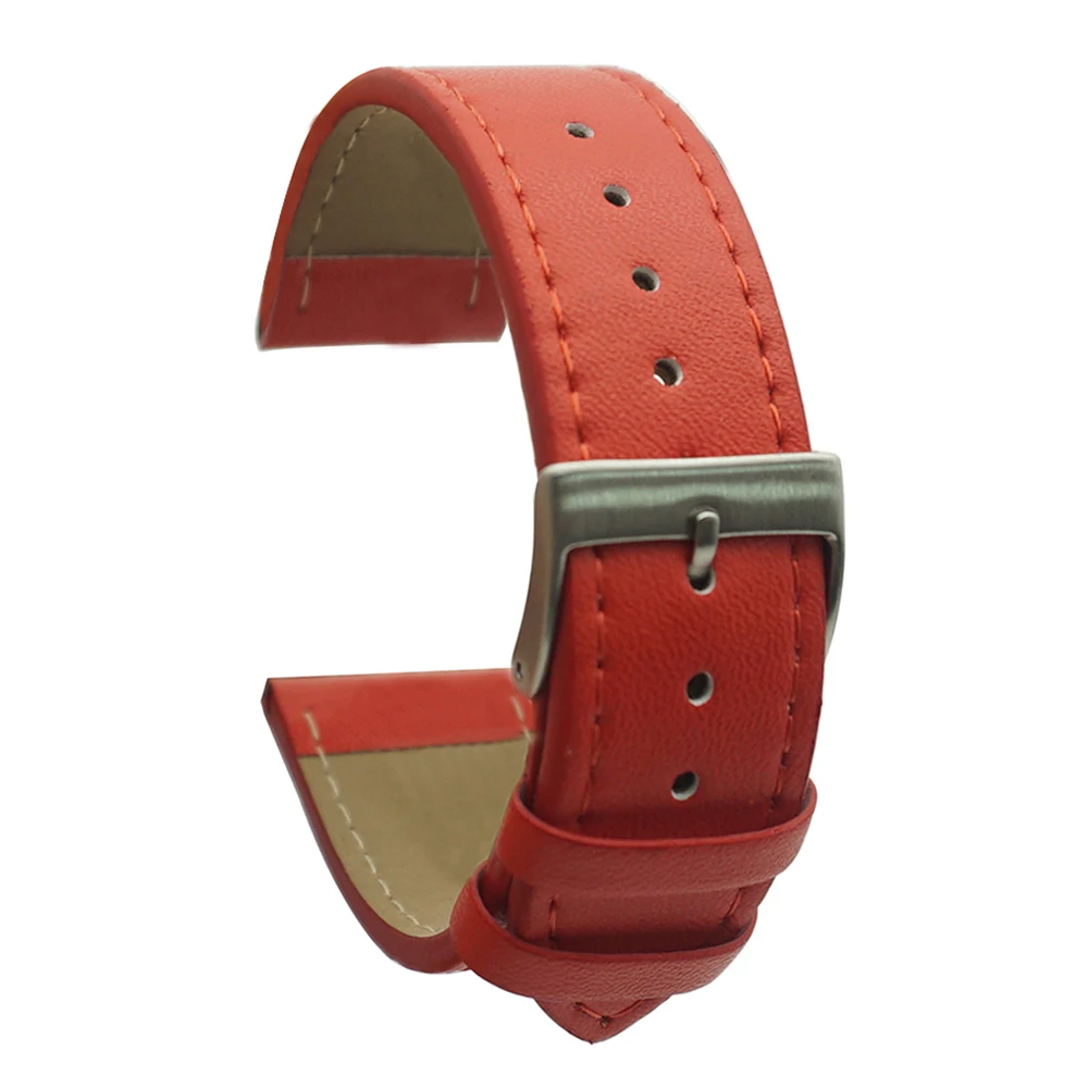 Китайский производитель, женский и мужской ремешок для часов из искусственной кожи и микрофибры, ремешок 18 мм с браслетом из нержавеющей стали с пряжкой