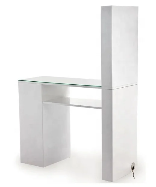 nail beauty acrylic powder with nail polish rack display for manicure table with exhaust fan