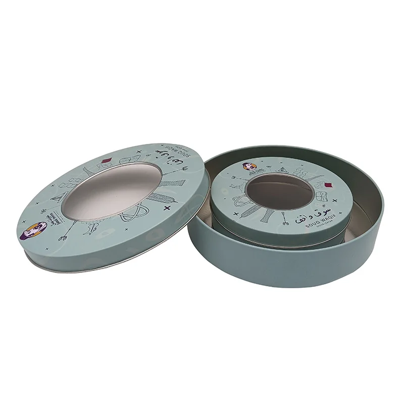 Dongguan Manufacturers Wholesale Tinplate Metal Packaging Box Tin Box For Cookies Round Custom Cake Tins For Baking