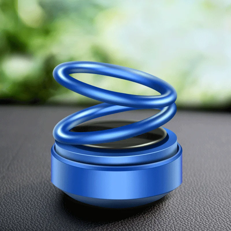 automotive solar power energy custom cool self rotation multi fragrance interior accessory air freshener for car