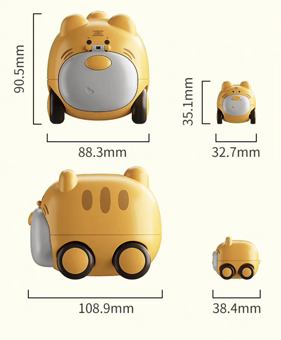 Baby Cartoon Press Sliding Cute Shooting Ejection Catapult Inertia Mini Plastic Sub-Mother Animal Friction Car For Kids Gift