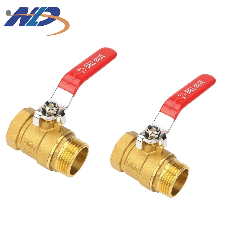 NLD Factory Directly 57-3 NPT 1/2' 3/4' Male Thread Forged Barbed Brass Ball Valve With Handle