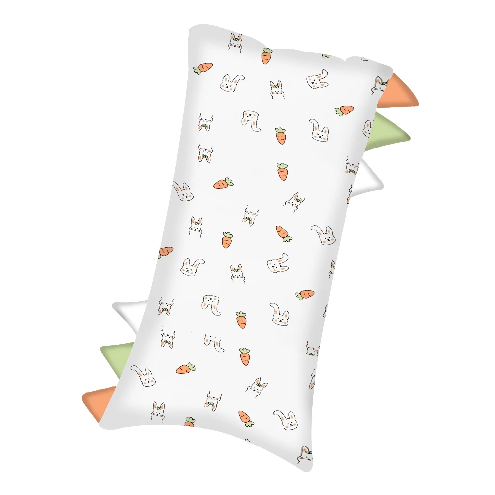 Wholesale baby bamboo long pillow 50*30cm 95% bamboo 5% spandex fiber fabric pillow with blanket for babies sleeping