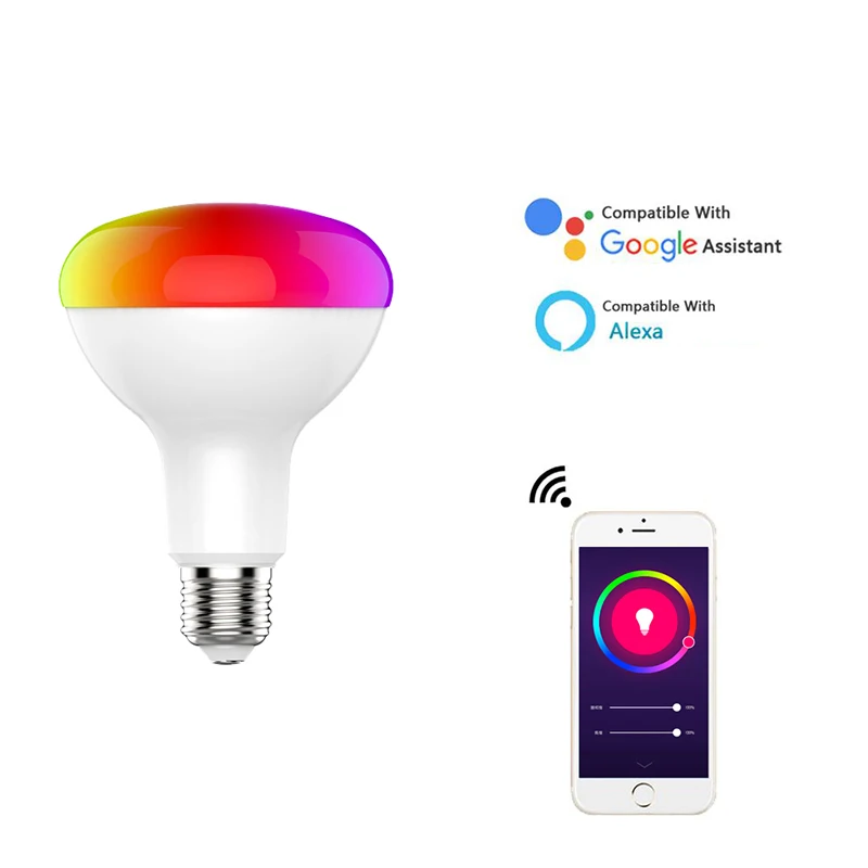 8w 12w 15w voice control color e26 warm white smart life alexa google 15 watt rgb purple bulbs b22 wifi smart e27 led light bulb