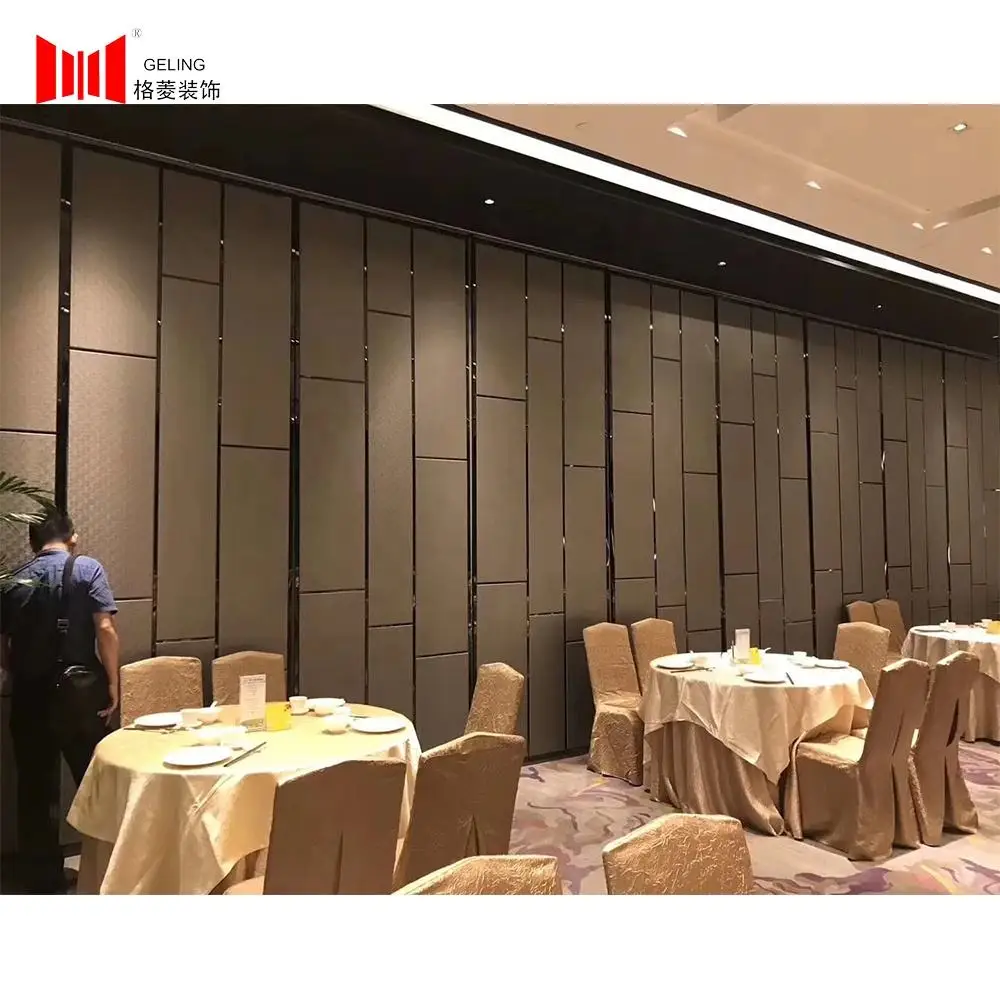 Hotel sliding folding soundproof operable wall partition cheap room partition aluminum frame movable partition wall restaurant