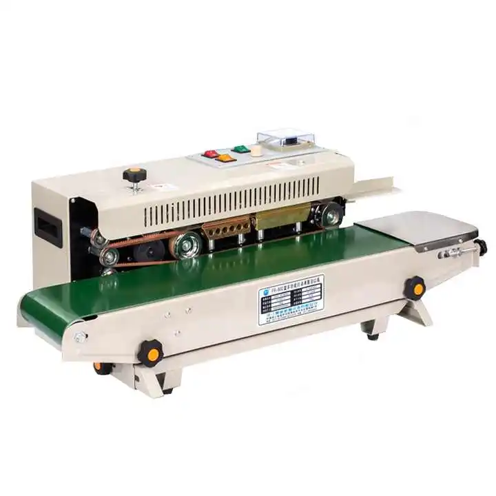 manual horizontal Continuous band sealer Horizontal Continuous Heat Band Sealer Plastic Film Sealing Bag Heat Sealing Machine