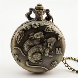 12 Zodiac Pocket Watch Vintage Bronze The Nightmare Before Antique Style Pendant Necklace pocket watch manufacturers wholesale