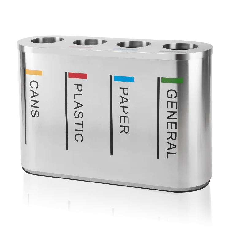 Контейнер для сортировки мусора из нержавеющей стали с 4