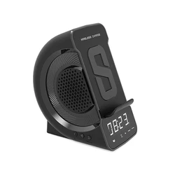 Guangdong Mobile Phone Stand Speakers SHABA WD-200 Alarm Clock FM Radio 1200mAh Portable BT Wireless Charging Active Big Speaker