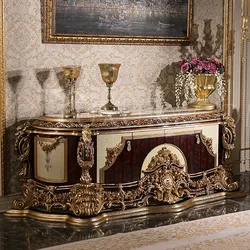 Handmade Carved solid wood TV cabinet luxury furniture French style living room and Bedroom Lockers