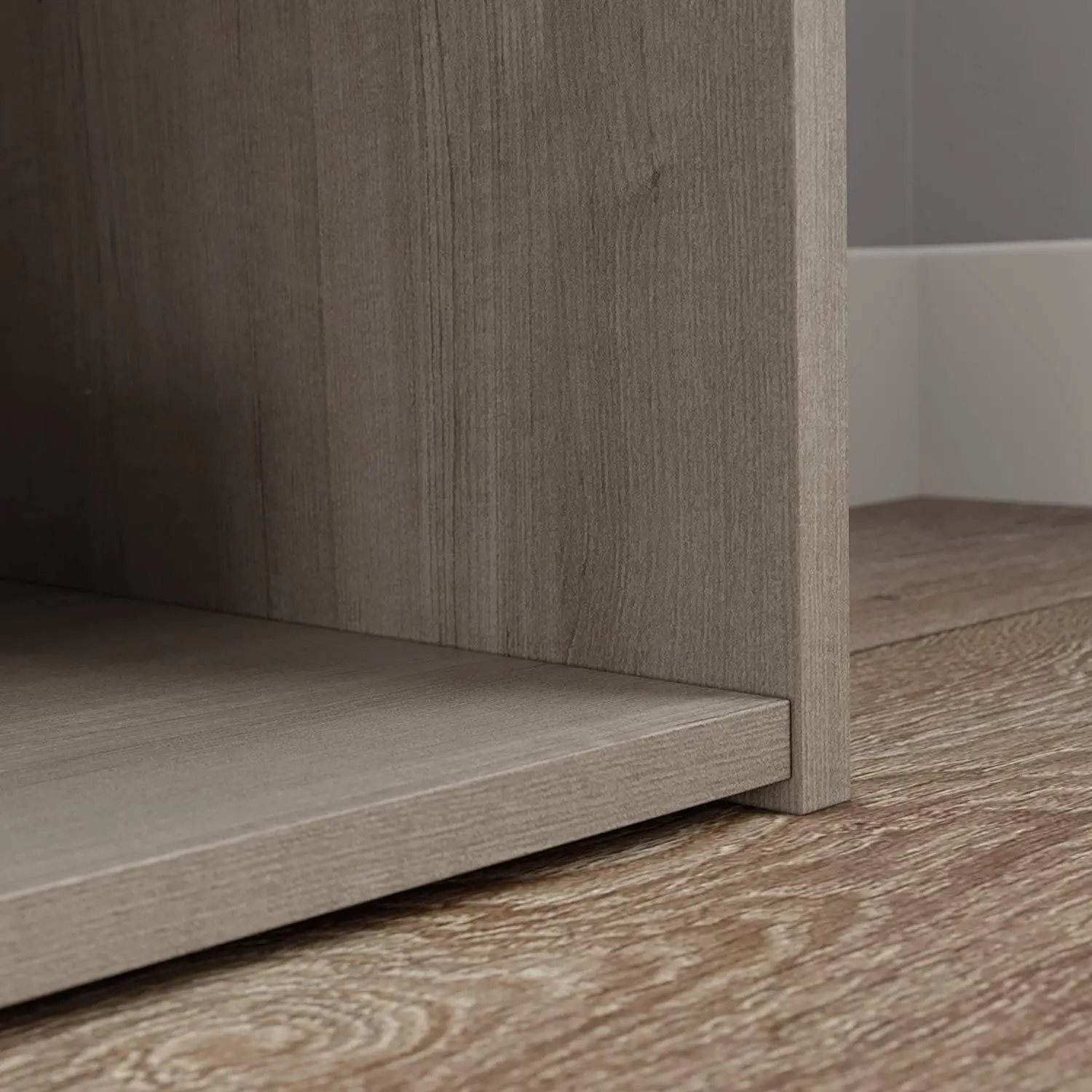 Wooden Bookcase with Open Shelves  3-Shelf Bookcase Display Cabinet for Study Room and Silver Sycamore