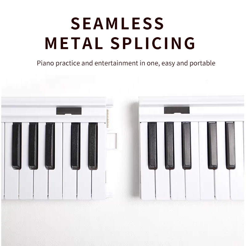 Высококачественная Портативная Складная цифровая клавиатура для пианино, 88 клавиш, 128 тонов, электронное пианино с педалью для поддержки