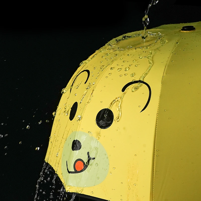 Helmet Umbrella Animal Printing Kids Umbrella Sun Shade Cartoon Hat Shape With Night Reflective Safety Strip