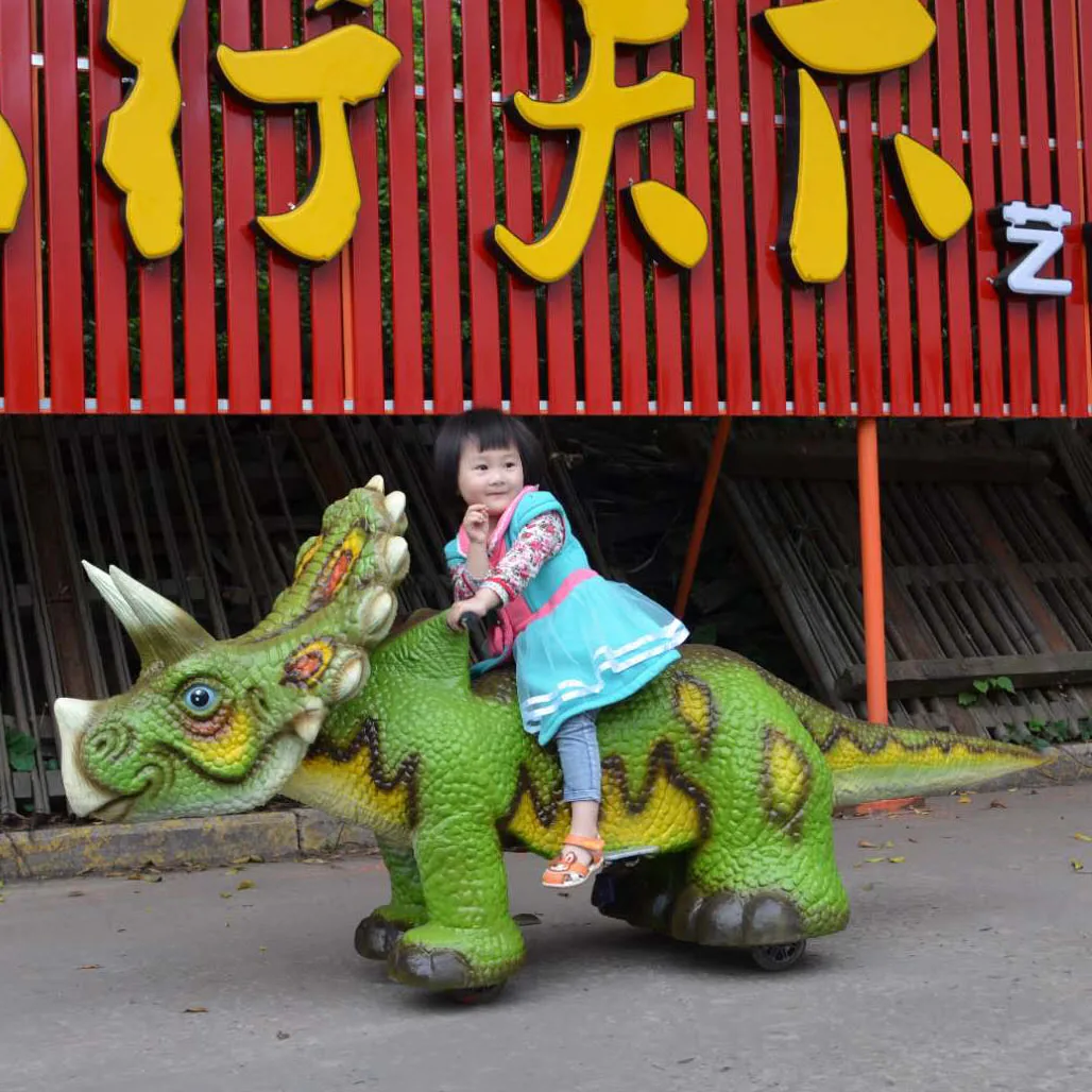 Little baby dinosaur riding