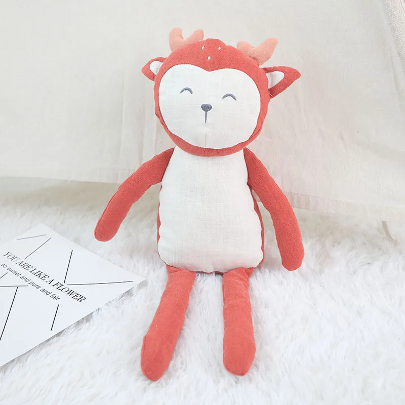 
Factory direct sale stuffed fox monkey moose raccoon stuffed plush forest animals toy 