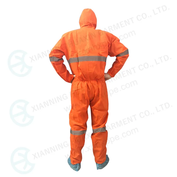 Bright orange SMS TYPE5.6 coverall with reflective tapes