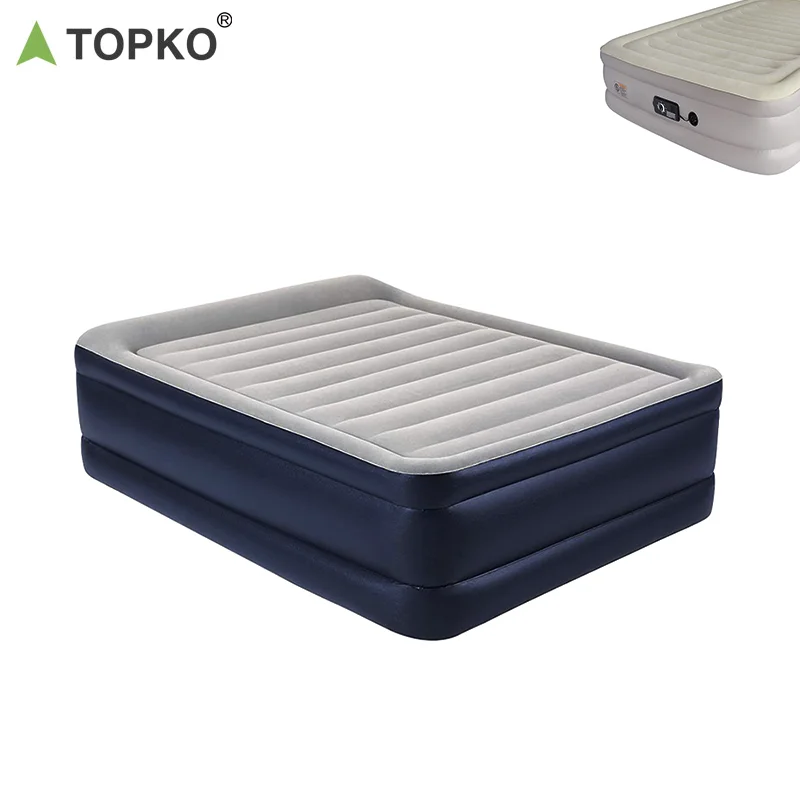 TOPKO High Quality Double Inflatable Mattress Outdoor for Camping, Home & Travel Inflatable Air Bed