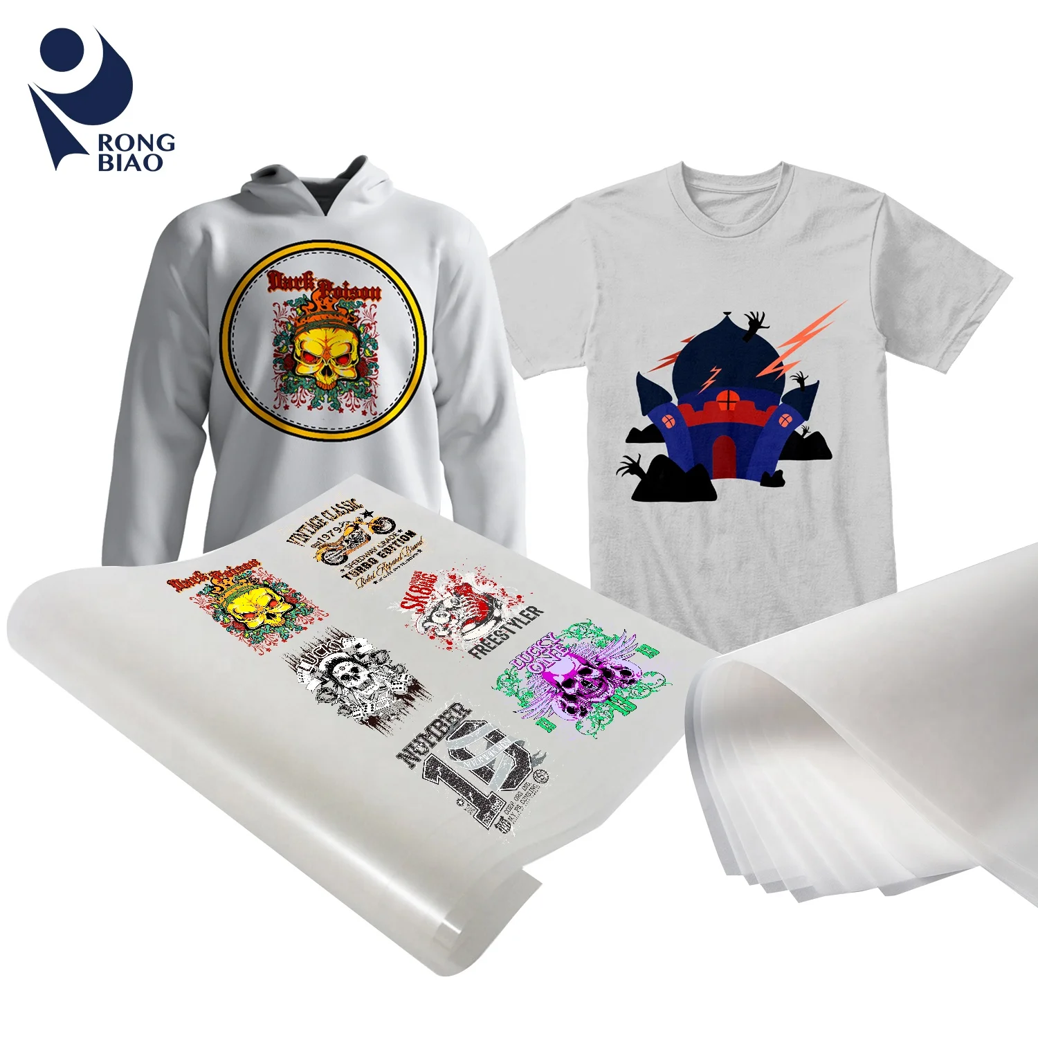 Good quality printable Textile Printing heat transfer film roll direct to film dtf pet film for digital printer