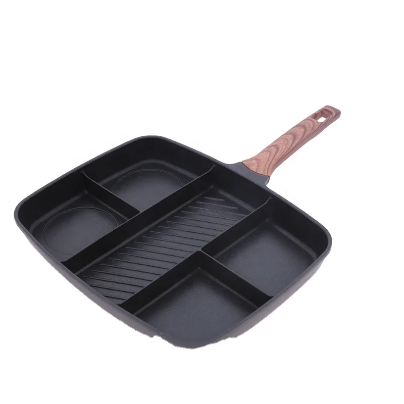 Korean round hot pot aluminum electric bbq flat pizza pan roasting pan set grill grilling pan