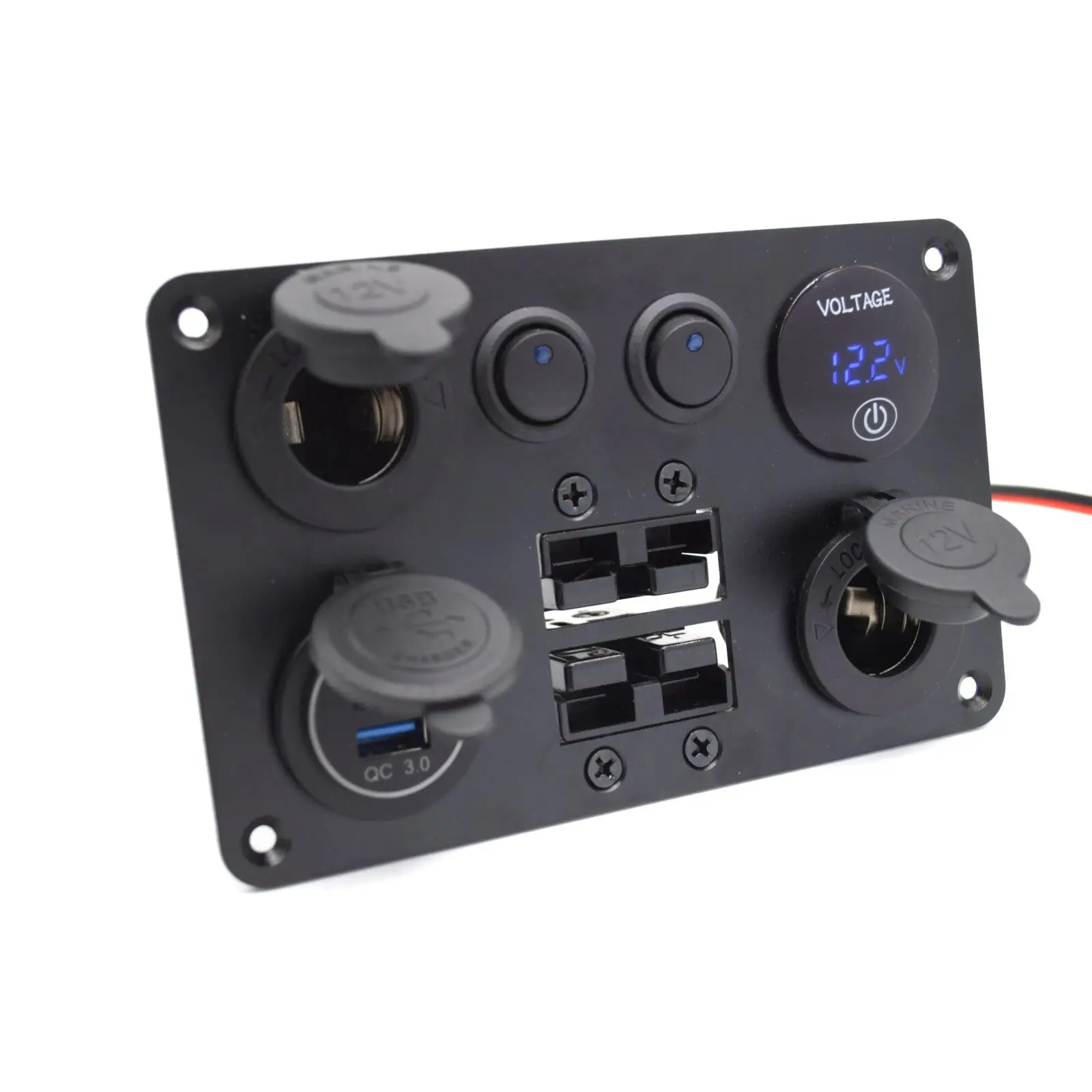50Amp Anderson Style, 12V Cig Socket & Dual Usb Connector Unit Qc3.0 Dual Usb Car Charger