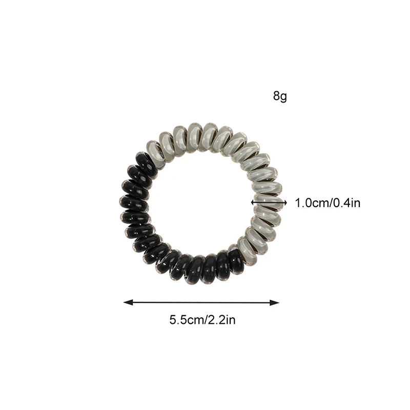 Yucat  Korean Women Fashion Gift Hair Ties Phone Rubber Rings Hot Elastic Hairbands Girls Two-color Splicing Telephone Hair Ties