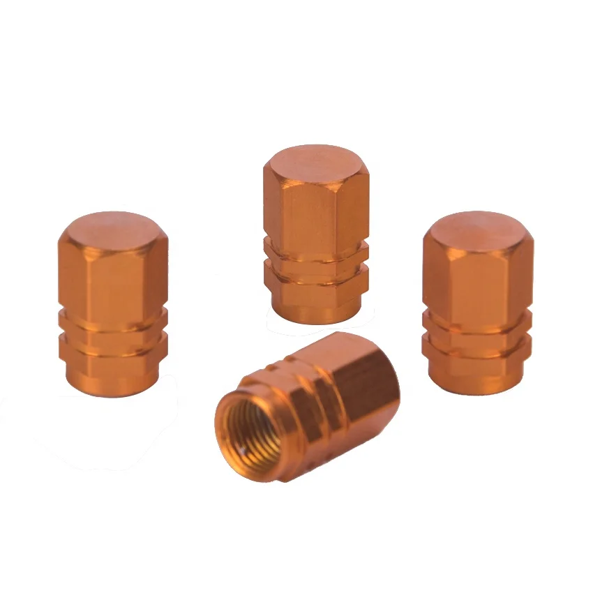 4 pieces cylinder anti dust valve chrome tire valve covers