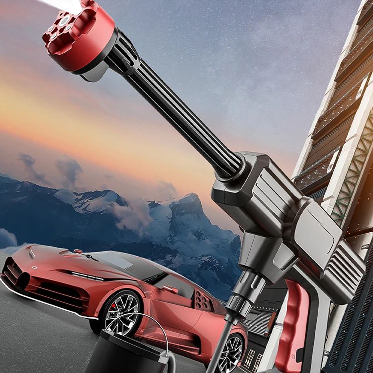 Portable Car Washer Powerful High Pressure 21V Lithium Rechargeable Cordless Water Jet Foam Gun Car Washer for Car & Garden