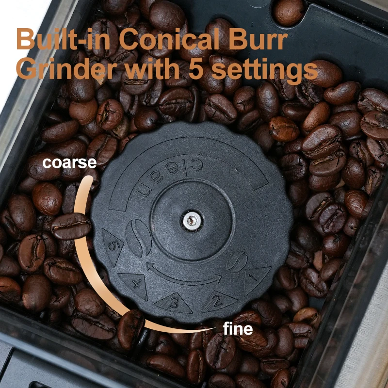 Smart WIFI TUYA APP Home Espresso Cappuccino Maker Super Fully Automatic Coffee Machine With Grinder