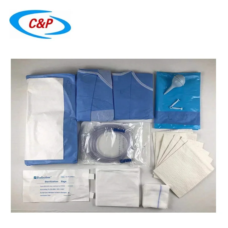 Medical Consumables SMS Non woven Disposable Cesarean Section Surgical Drape Pack With CE ISO13485 Approved