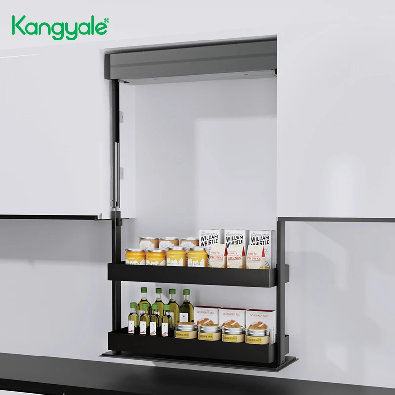 Kangyale, оптовая продажа, система подъема кухонного шкафа, вертикальная выдвижная полка, Умная Электронная корзина для лифта
