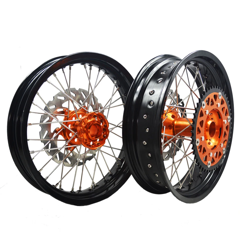 High Performance Motorcycle Wheels EXC SXF SMR 17 inch Supermoto Wheels