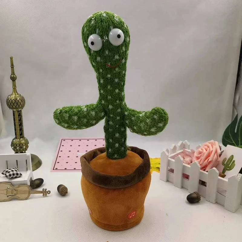 Singing Dancing Cactus Toy Electronic Plush Stuffed Toys baby electric toy