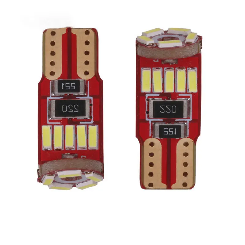 Недорогая Светодиодная лампа T10 15 SMD 4014 без ошибок Canbua холодный белый 6000k для обратного света
