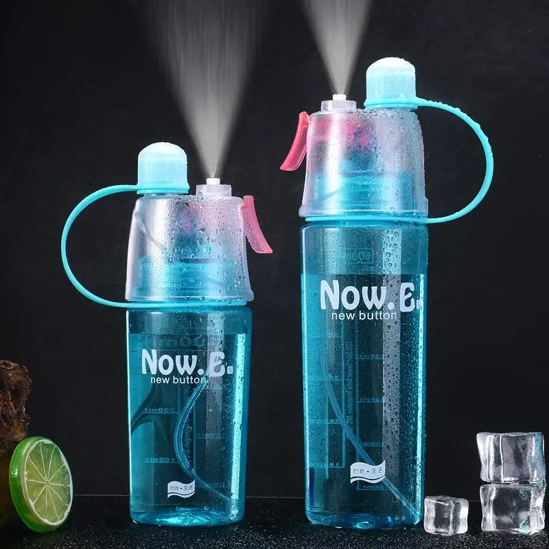 Water Bottle with Spray Mist Leakproof Drink Water Bottle Water Sports Bottles for Office Gym Running Workoutm